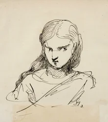 Boceto de busto femenino, 1840